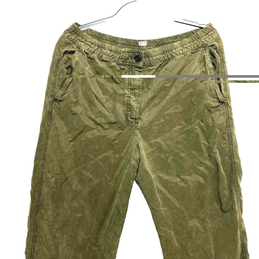 Zara Pants Womens Large Olive Lyocell Linen Blend Jogger